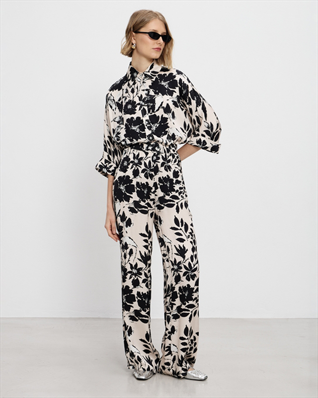 Trouser flower print-null