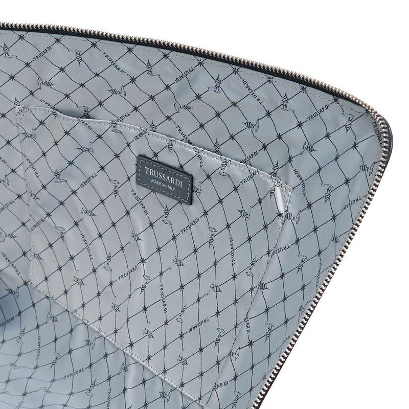 Black leather men clutch-null