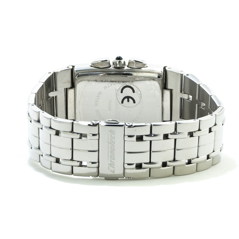 Silver stainless steel dress watch-null