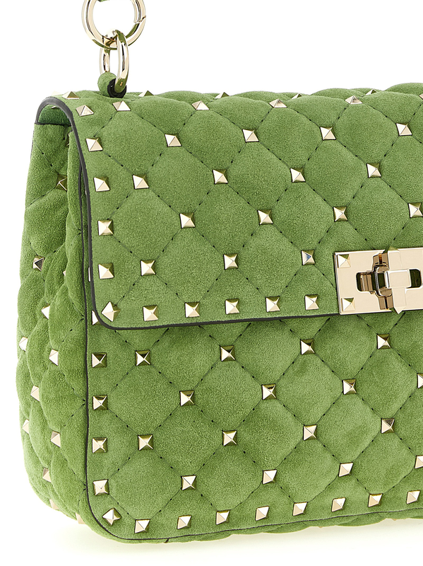 Bicolor calfskin shoulder bag-null