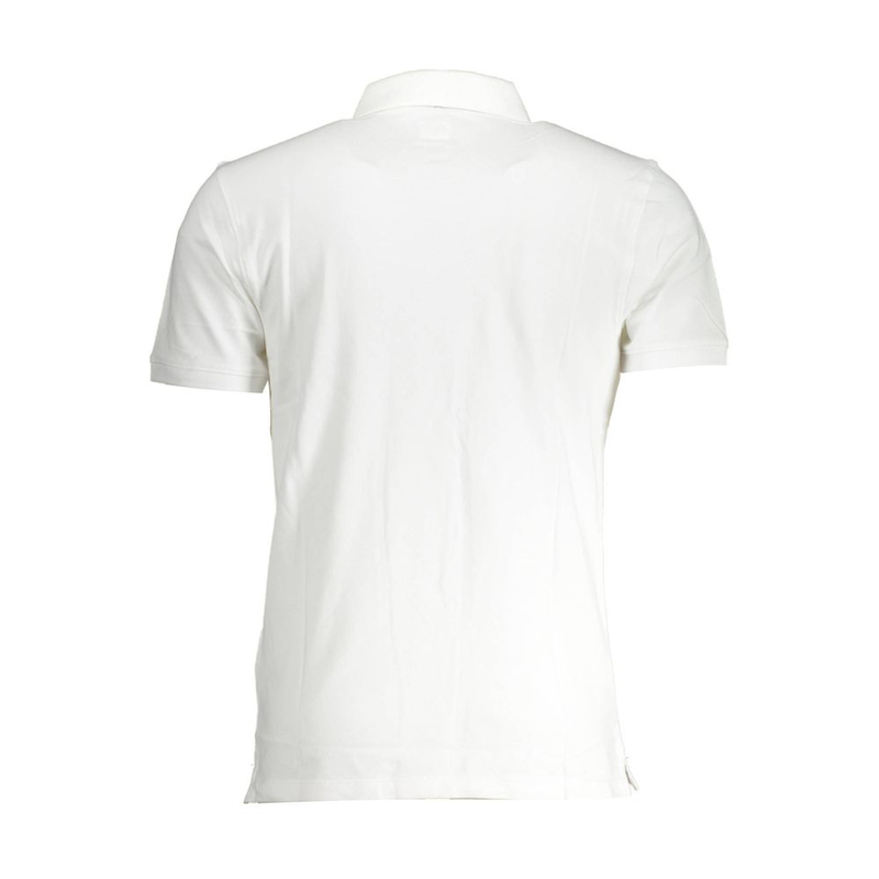 White cotton men polo-null