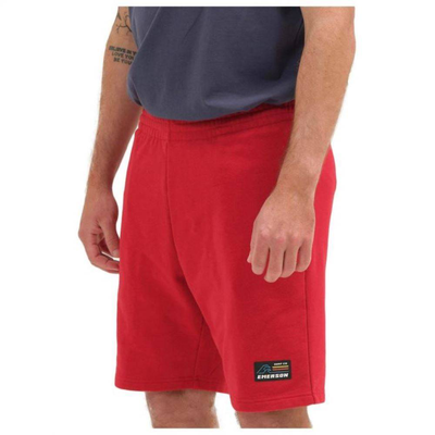Mens sweat shorts, Red, medium