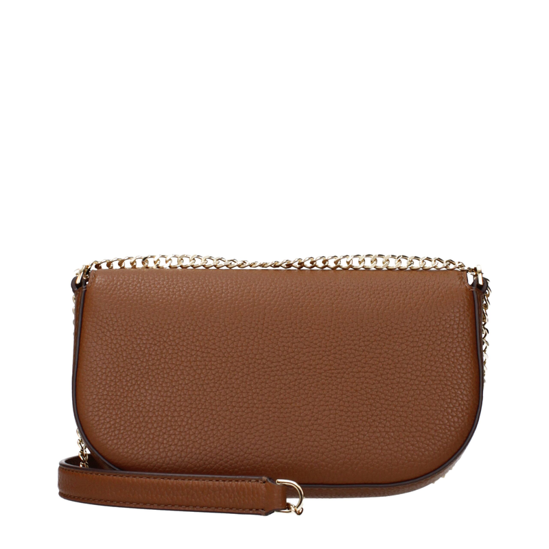 Brown leather crossbody bag-null