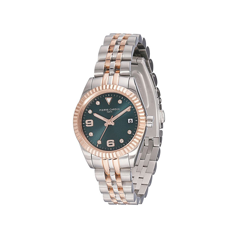 Gray stainless steel bracelet watch-null
