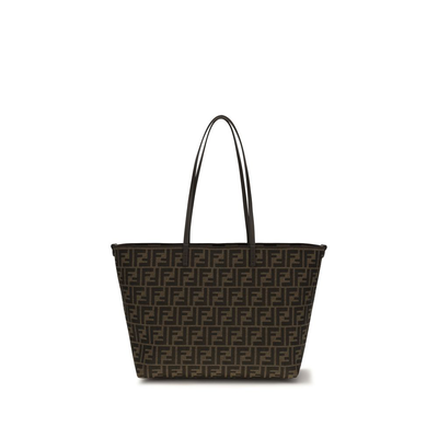 Brown fabric shoulder bag, Brown, medium
