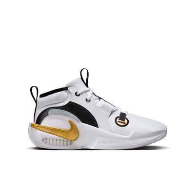 Air zoom crossover 2 basketball (gs), White / Black / Gold, medium
