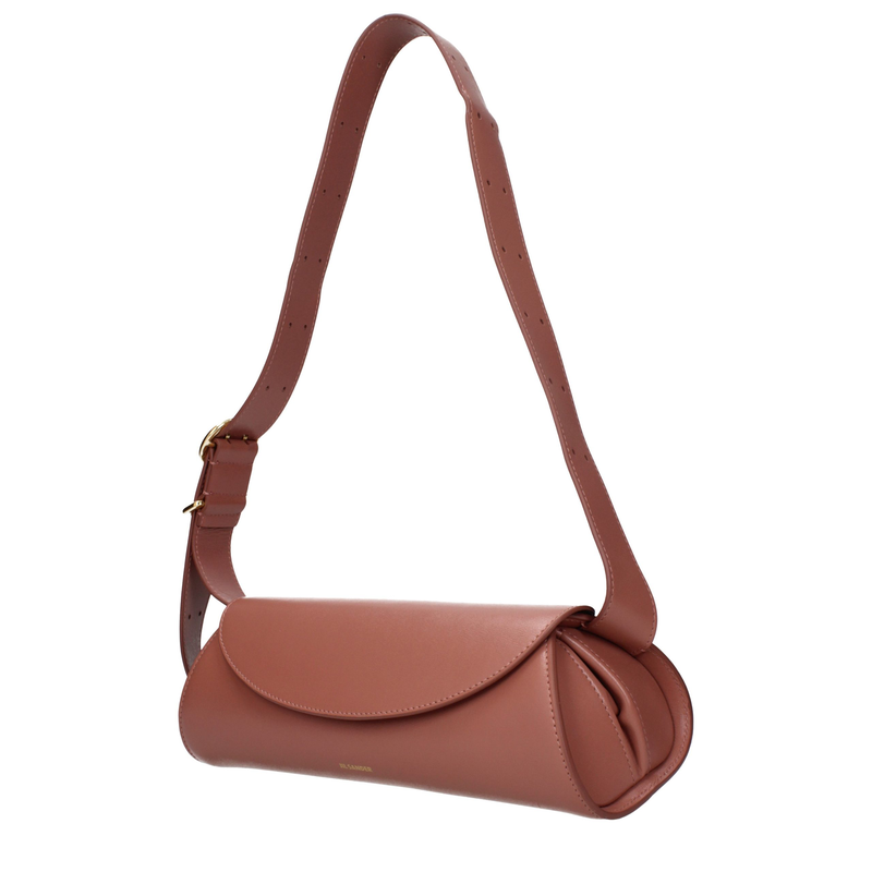 Pink leather crossbody bag-null