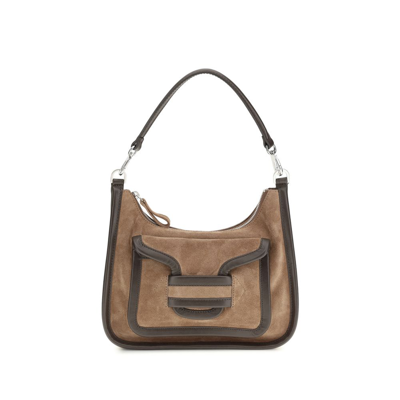 Brown calf leather bos taurus shoulder bag-null