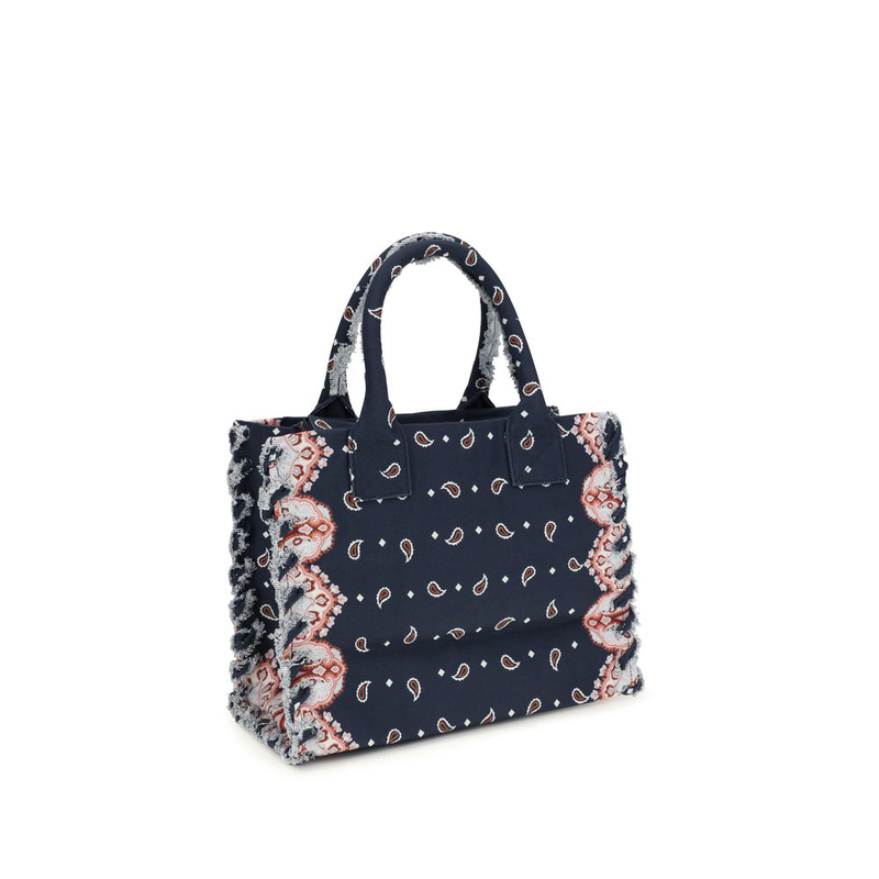 Multicolor cotton shoulder bag-null