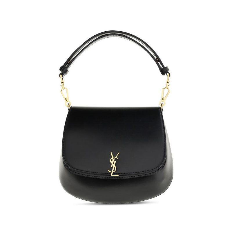 Black calf leather bos taurus handbag-null