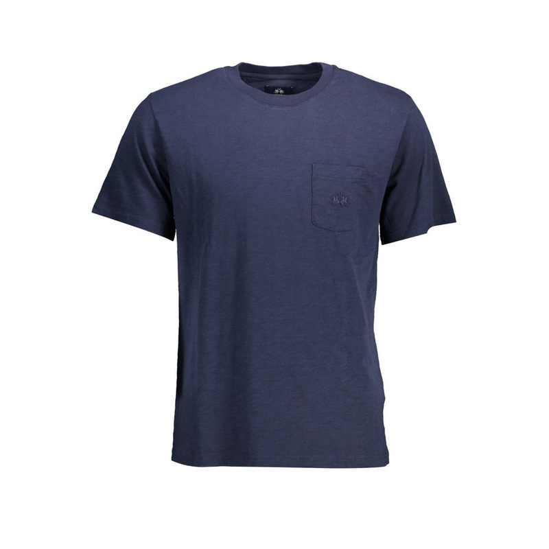 Blue cotton men's t-shirt-null