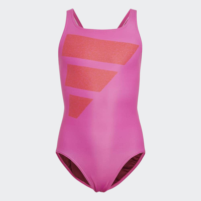 Girls big bars swim suit, Pink, medium