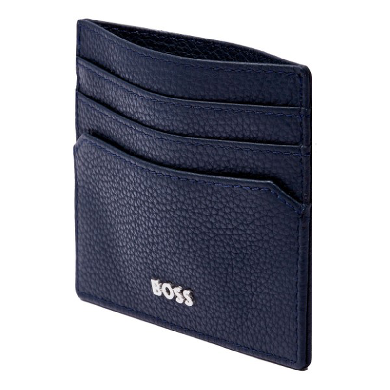 Boss card holder classic grained navy-null