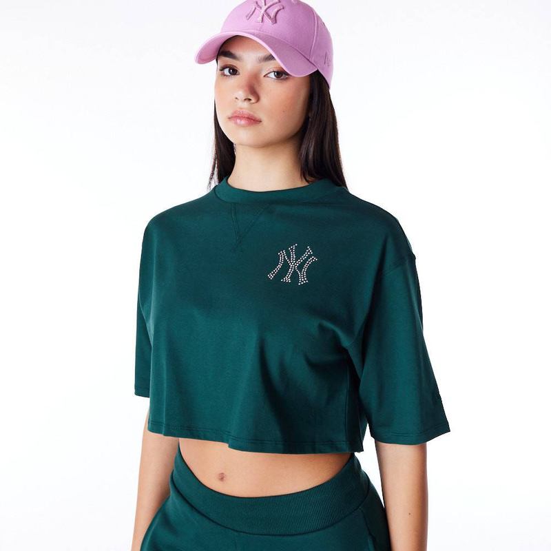 New era mlb diamante crop tee new york yankees-null