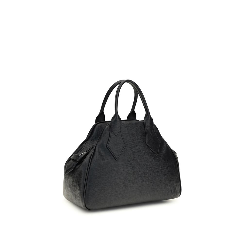 Black polyurethane handbag-null