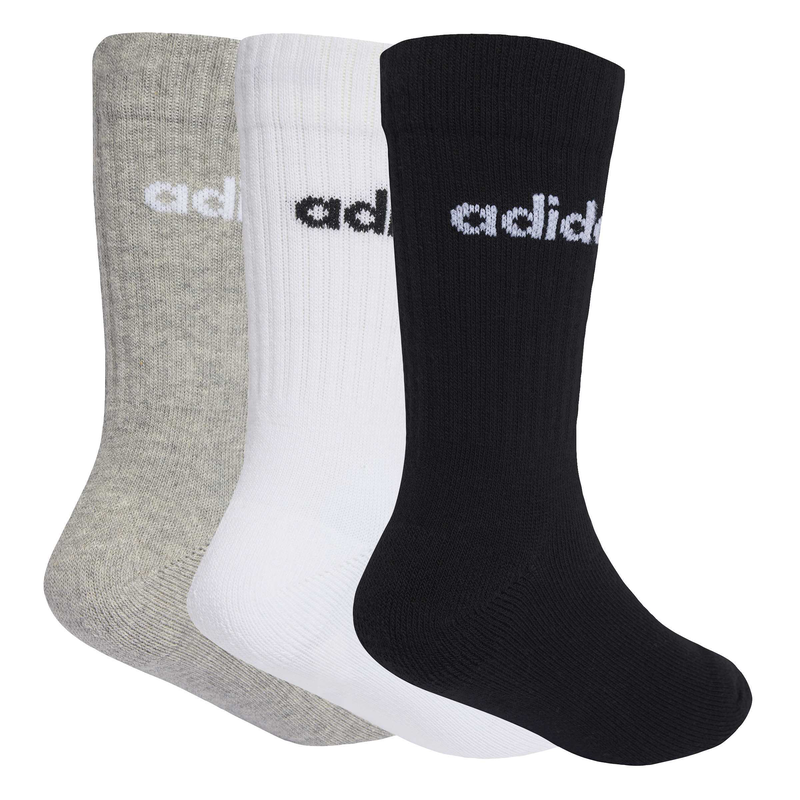 Adidas kids linear crew 3 pairs per pack socks-null