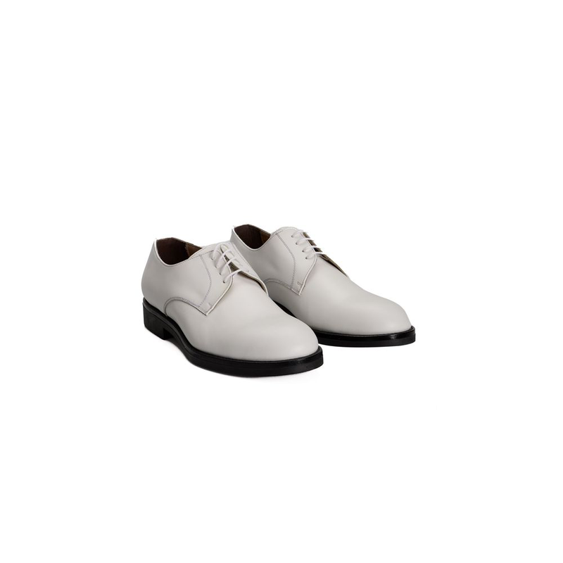 White leather men shoe-null
