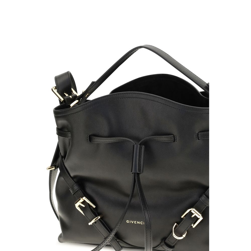 Black calf leather bos taurus backet bag-null