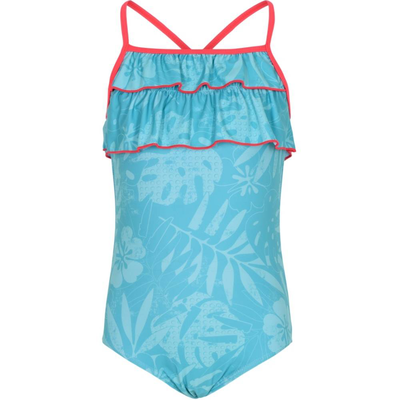 Little girls one-piece swimsuit, Mint, medium