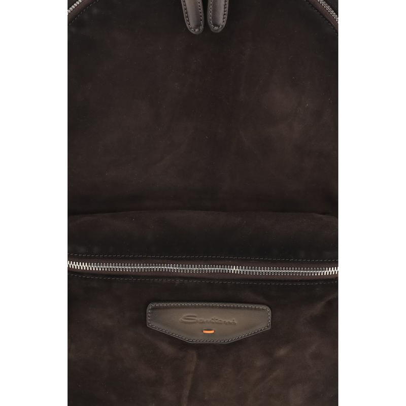 Brown calf leather bos taurus backpack-null