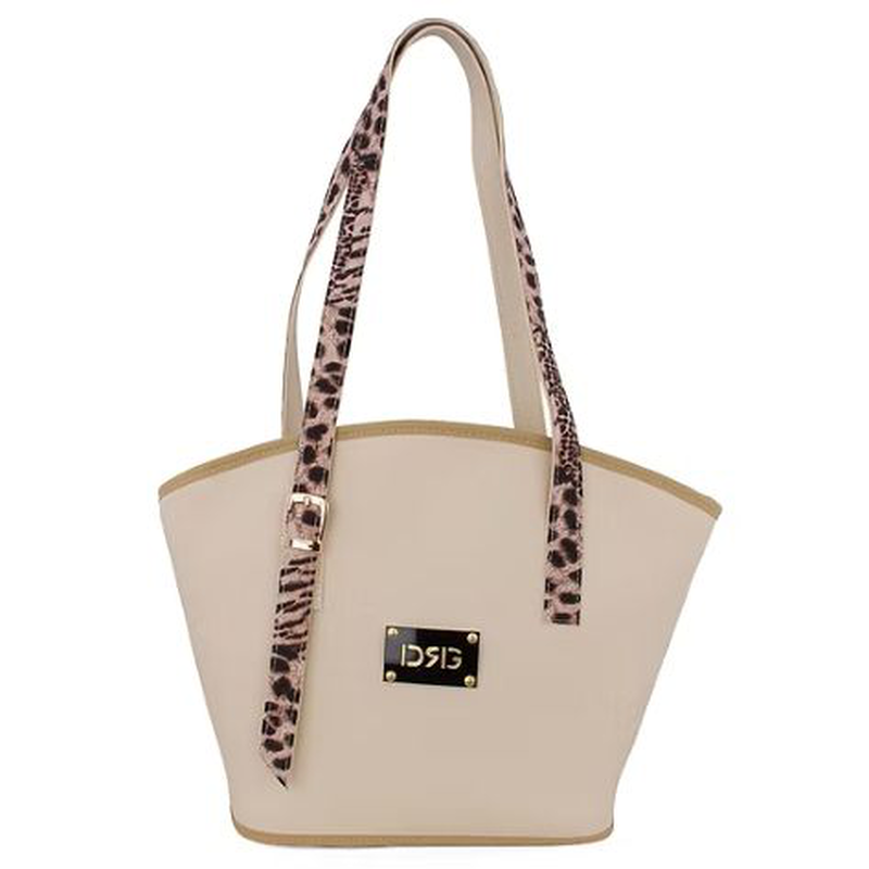 Women's animaprint shoulder tote bag 26133-1211 de raggi cream-null