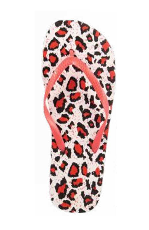 Womans flip flops leopard - red - 40-null