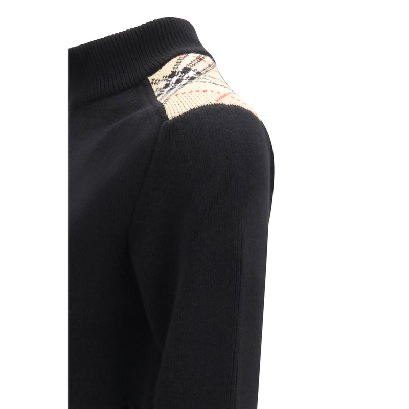 Black wool cardigan-null