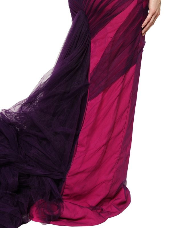 Pink black strapless sheath mermaid  dress-null