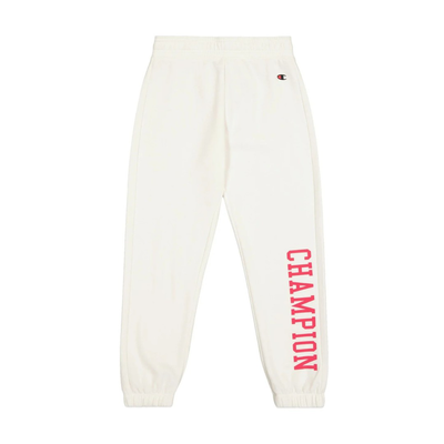 Champion girls elastic cuff athletic fashion pants white 405027-ww003, White, medium