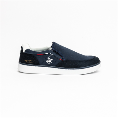 Beverly hills polo club mens canva skater shoes, Navy, medium
