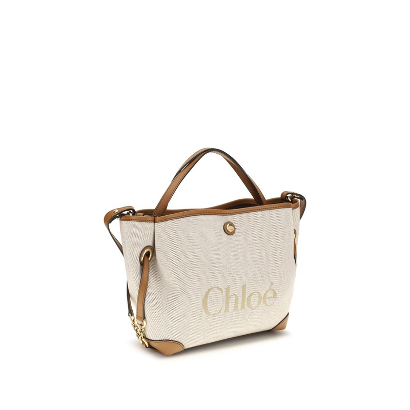 Beige fabric handbag-null