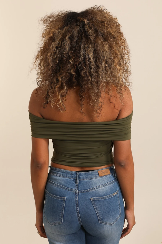 Bustier tank top - khaki-null