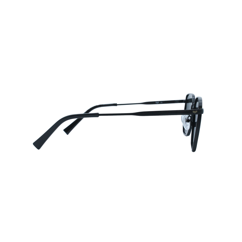 OJO sunglasses square black frame and temples with polarised grey black lenses rx image number null