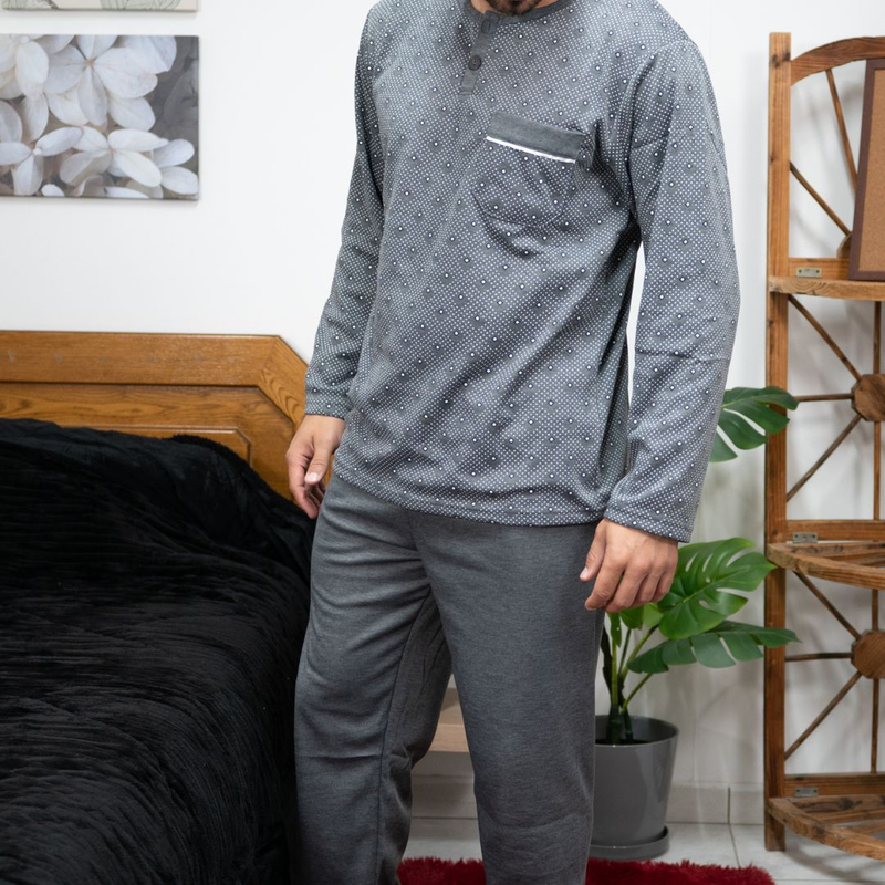 Mens pajamas in flanel fabric #2462 image number null