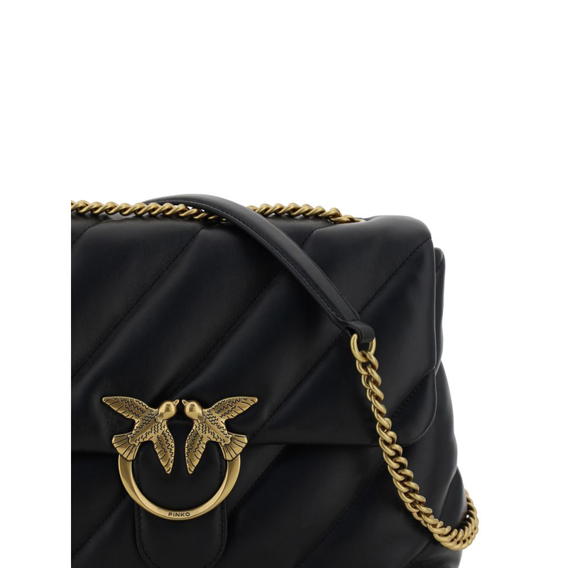 Black calf leather bos taurus shoulder bag-null
