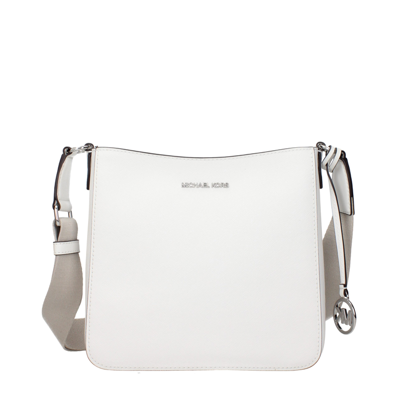 White leather shoulder bag-null