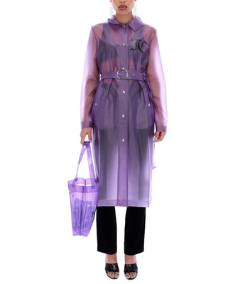 Tailored sheer pvc coat, Lilacc, medium