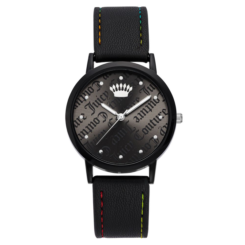 Black plastic dress watch-null