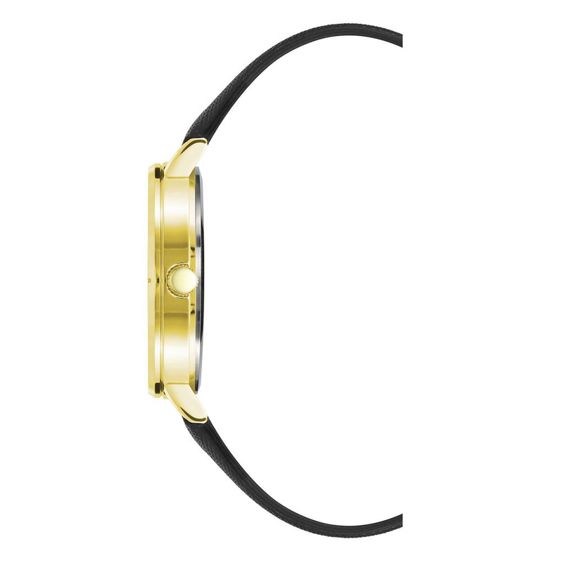 Black plastic dress watch-null