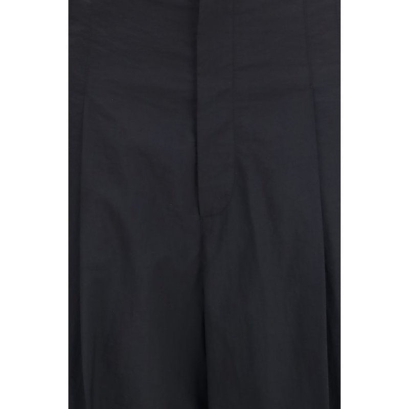 Black cotton casual pants-null
