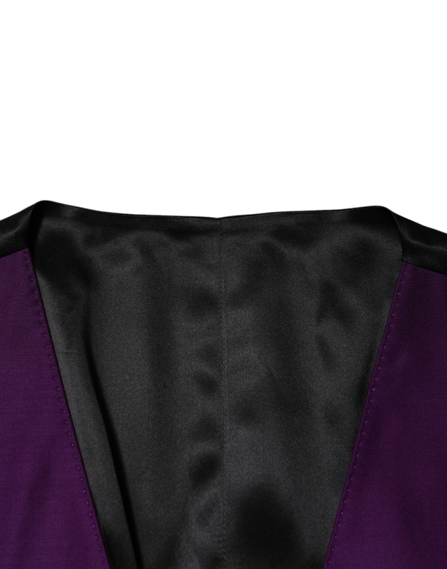 Purple wool dress formal waistcoat vest-null