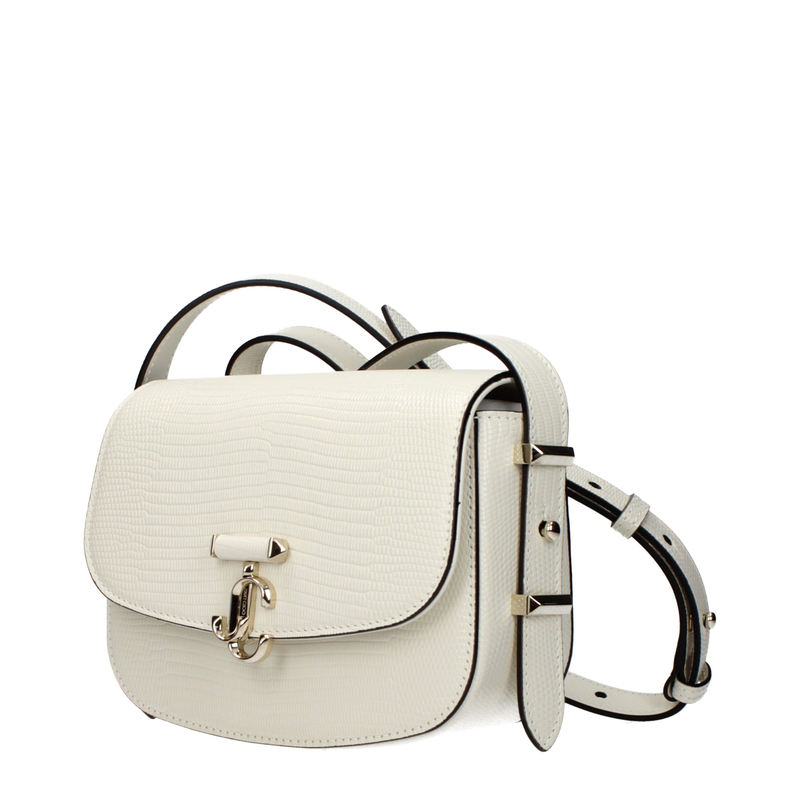 White leather shoulder bag-null
