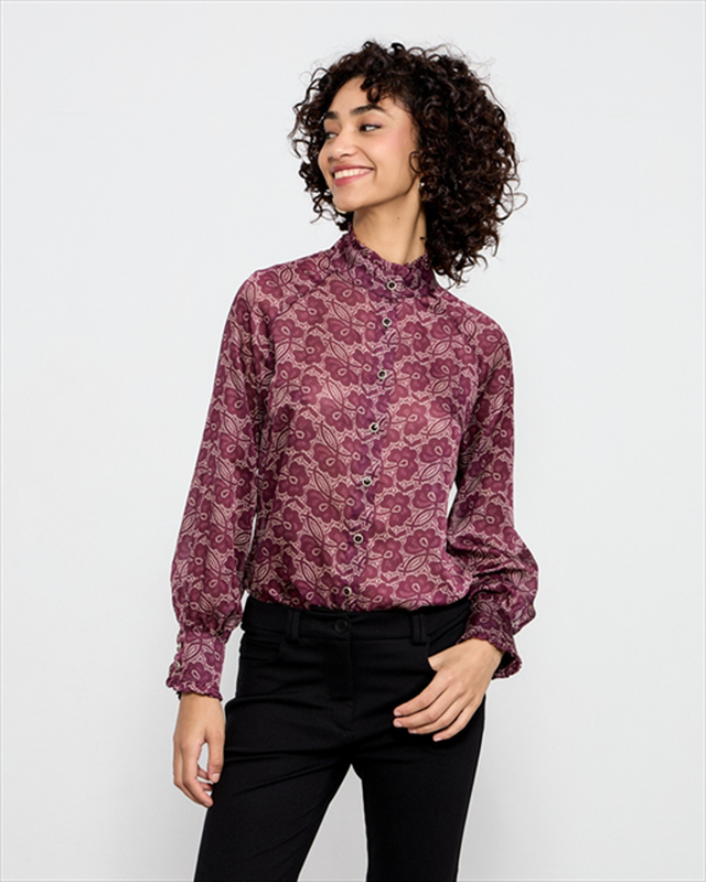 Chiffon shirt printed image number null