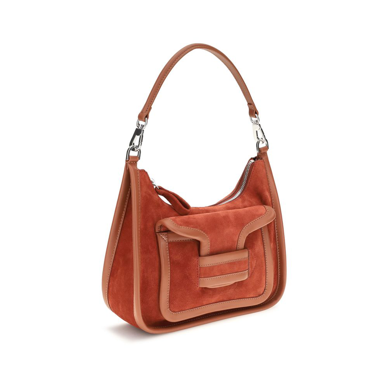 Brown calf leather bos taurus shoulder bag-null