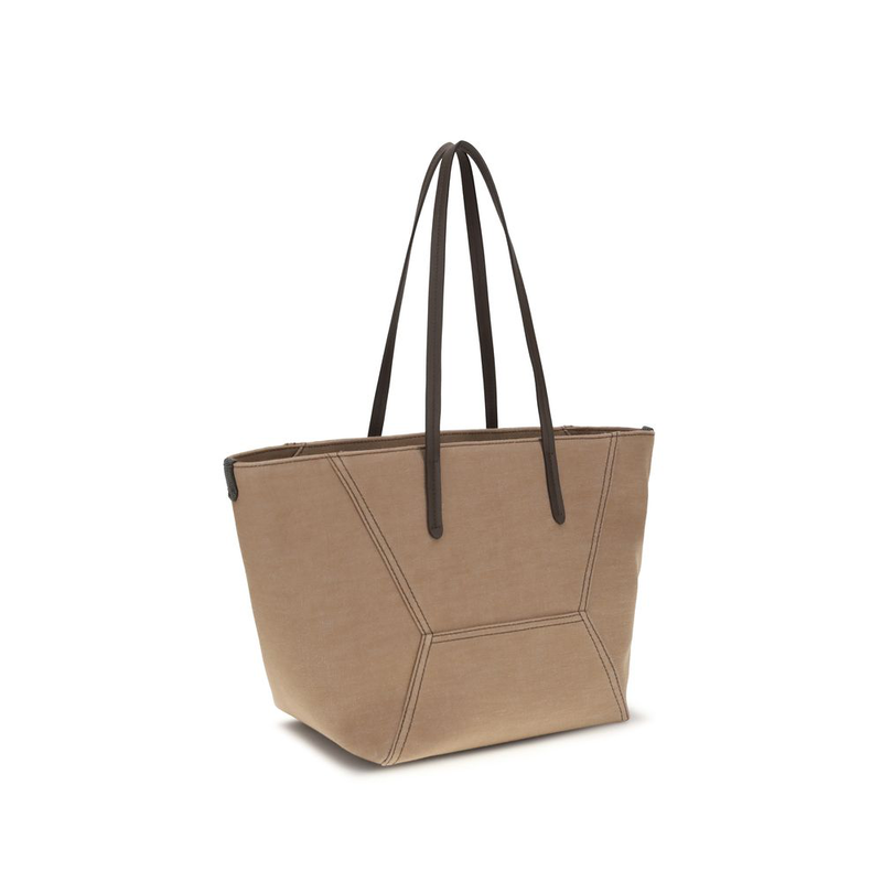 Beige cotton handbag-null