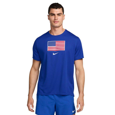 Usa miler t-shirt, Royal / White, medium