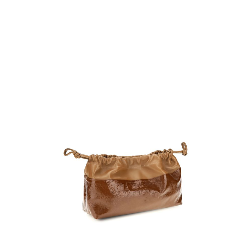 Bicolor calf leather bos taurus clutch bag-null