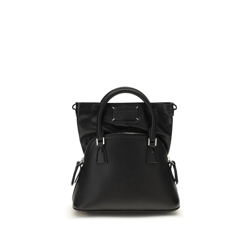 Black goatskin handbag-null