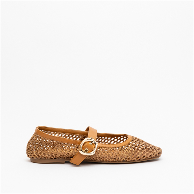 Miss belgini woven mary jane ballerina pumps-null