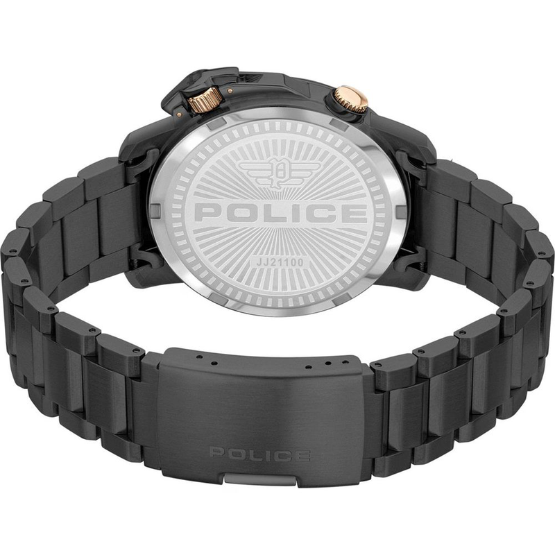 Black stainless steel dress watch-null